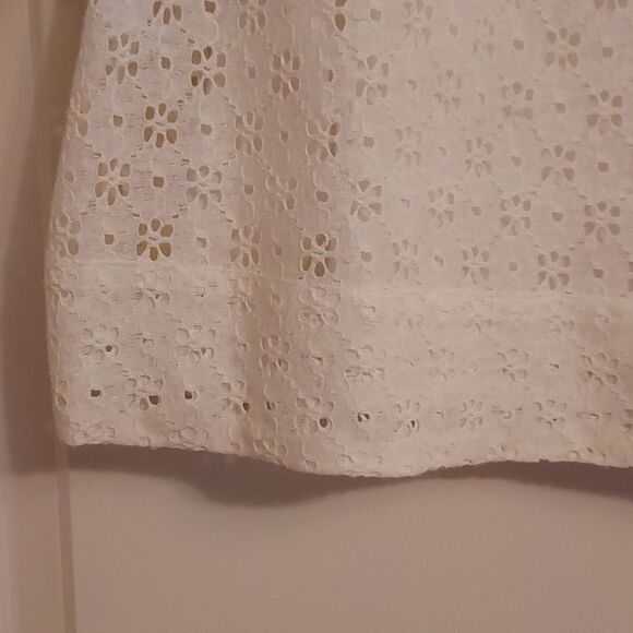 See by Chloe peasant blouse short sleeve smocked boho blouse cream - Picture 12 of 15